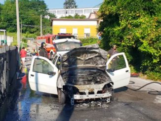 Incendio auto jerago