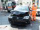 scontro auto bambino