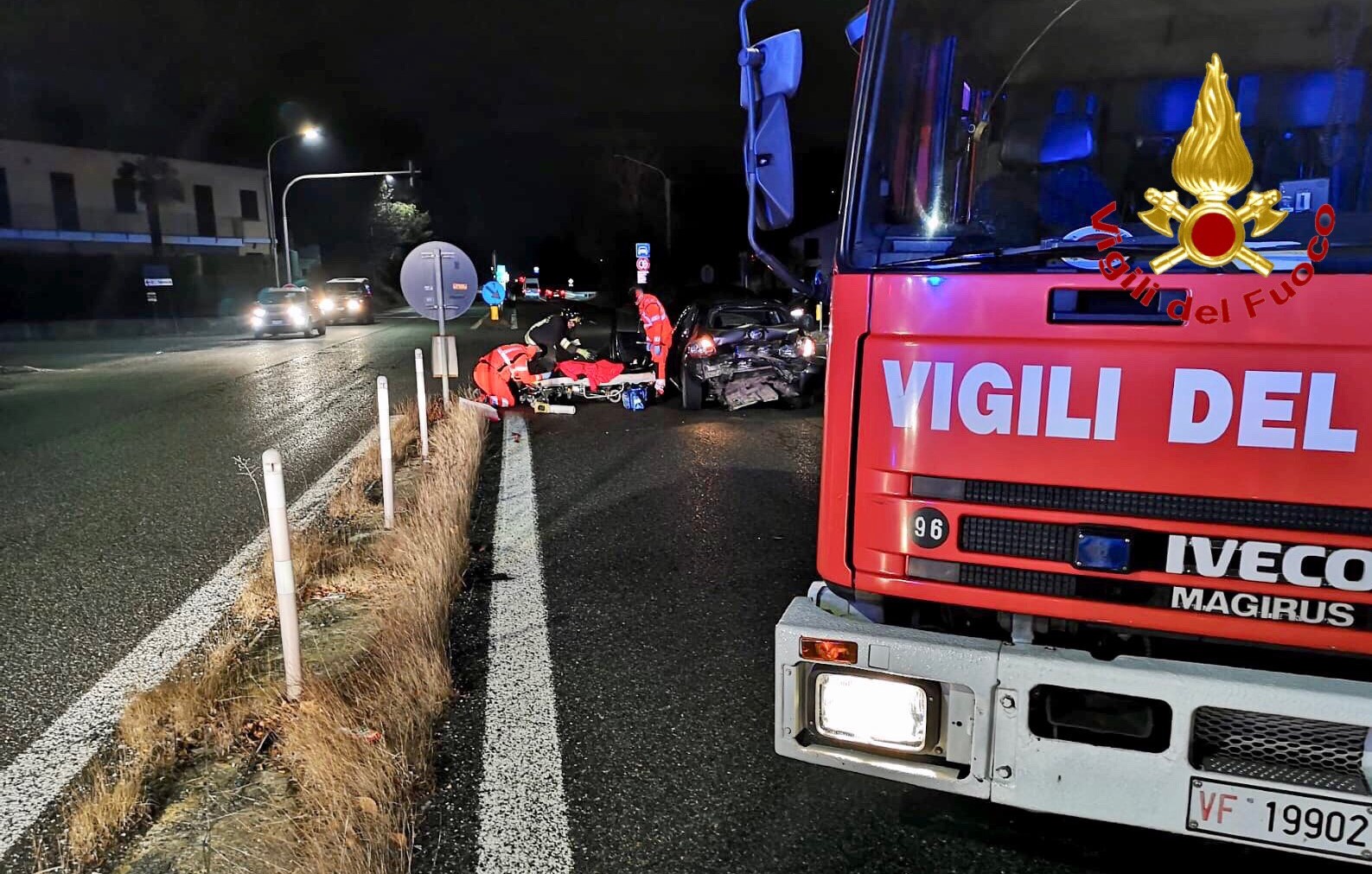 comabbio incidente feriti