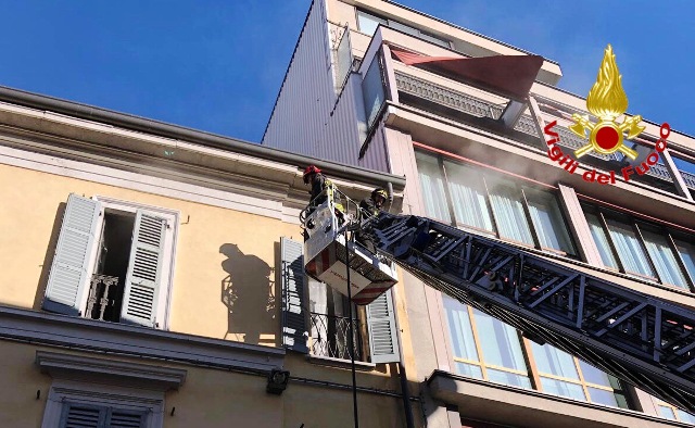 Incendio centro gallarate