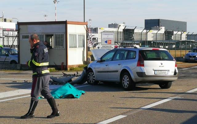 malpensa motociclista incidente