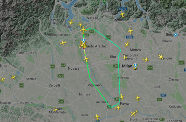 Atterraggio emergenza malpensa