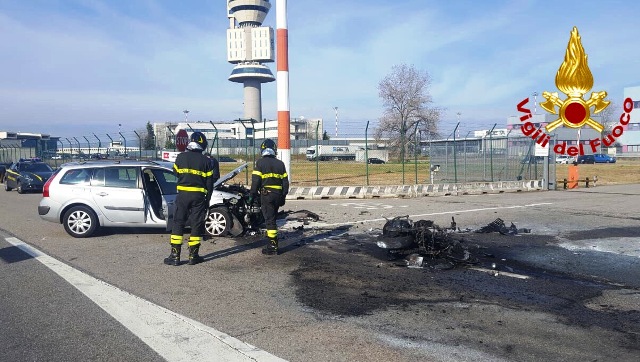 malpensa motociclista incidente