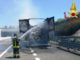 fiamme pedemontana incendio autostrada