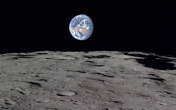 luna terra biglia blu