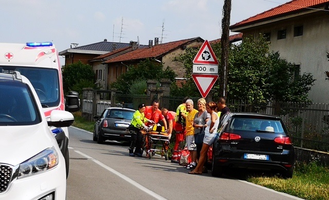 Incidente moto elisoccorso ferno