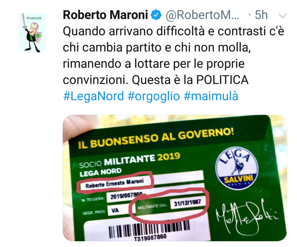 maroni lega varese tessera