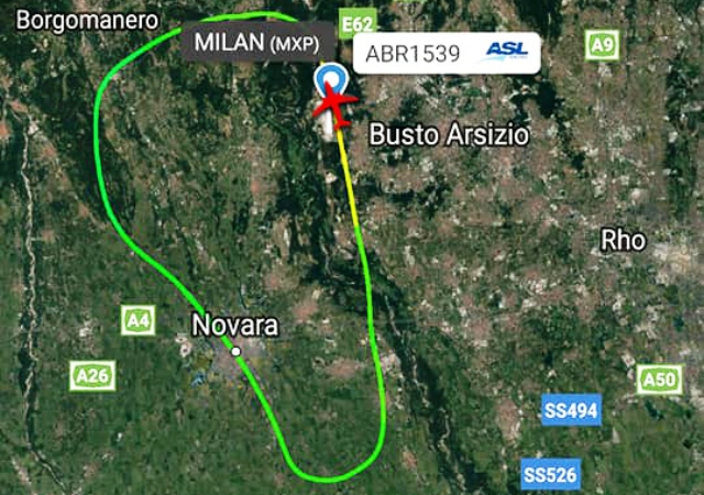 malpensa aereo bird strike
