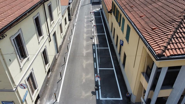 besnate via rosa protezione pedoni