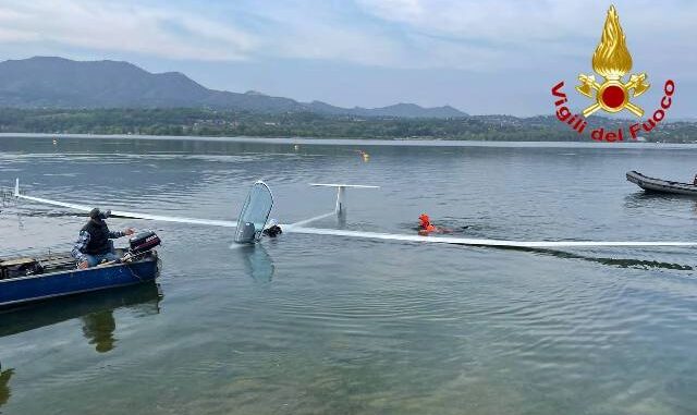 varese precipita aliante lago