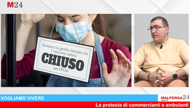 varese protesta dei commercianti piazza monte grappa