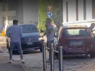 legnano lite incidente polizia video