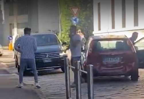 legnano lite incidente polizia video