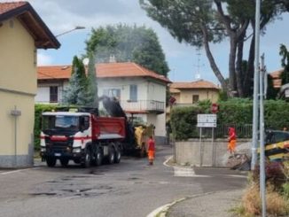casorate fibra ottica inizio asfaltature