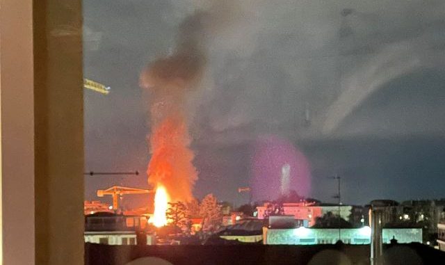 gallarate incendio cantiere abbandonato