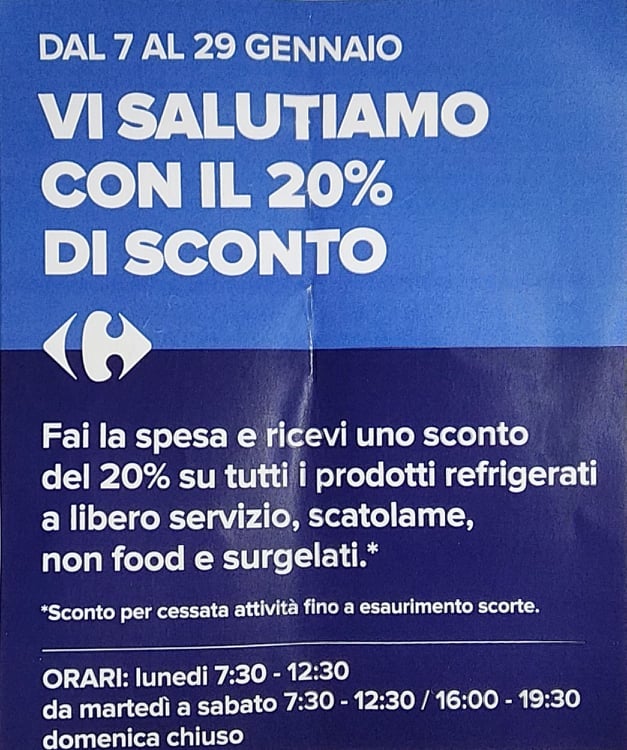 Cassano Magnago Carrefour chiude