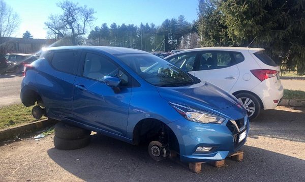 legnano furti pneumatici automobili