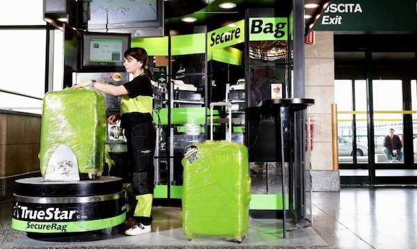 Malpensa avvolgimento bagagli lavoratori