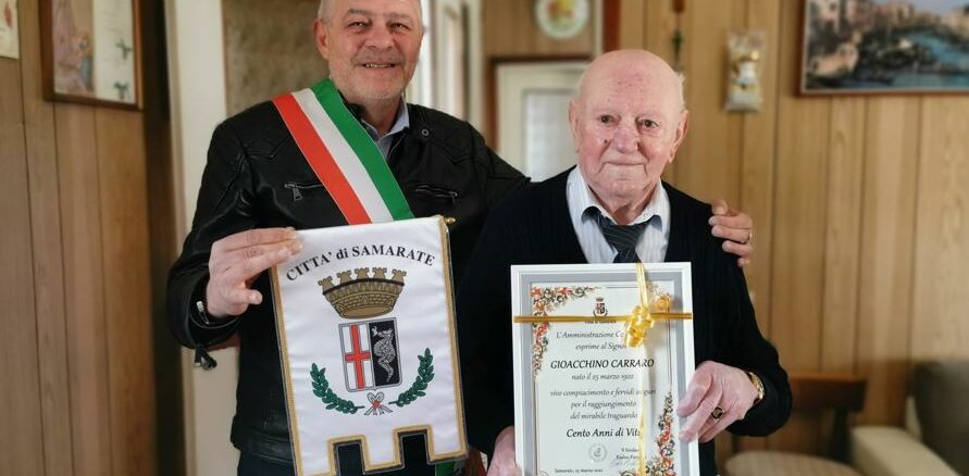 samarate 100 anni gioacchino carraro