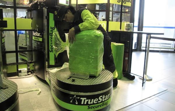 Malpensa truestar avvolgimento bagagli