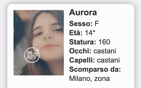 Gallarate scomparsa aurora chi l’ha visto
