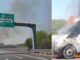 Autostrada a8 furgone fiamme