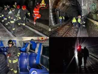 Laveno galleria evacuazione feriti