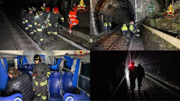 Laveno galleria evacuazione feriti