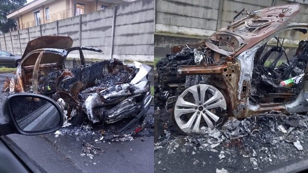Cardano auto bruciata