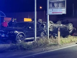 Vergiate incidente ribaltamento