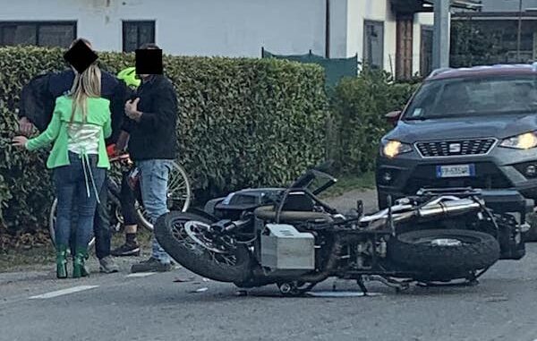 Vergiate incidente moto elicottero Vergiate incidente moto elicottero