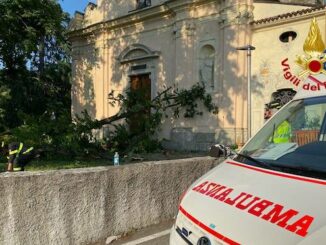 Luino oratorio cade ramo