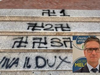 Gallarate svastiche fratelli italia