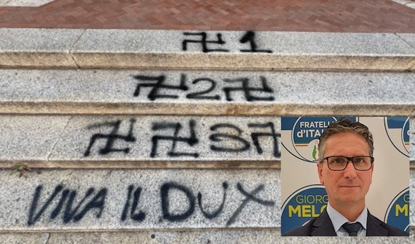 Gallarate svastiche fratelli italia Gallarate svastiche fratelli italia