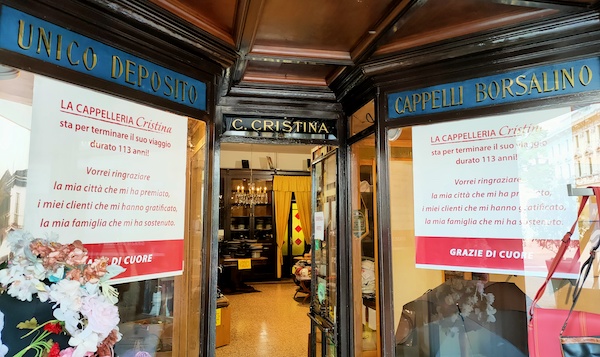 gallarate chiude cappelleria cristina