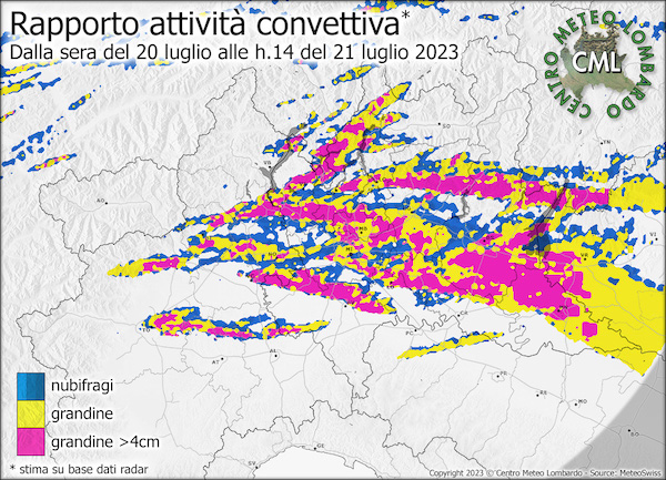 Varese maltempo radar nubifragio