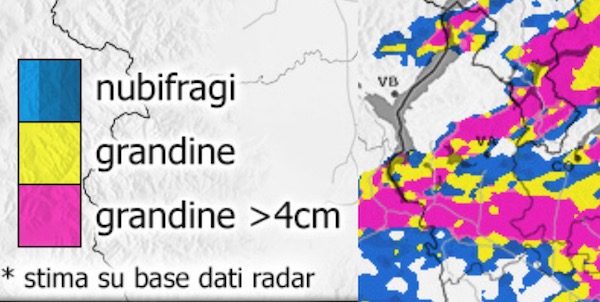 Varese maltempo radar nubifragio