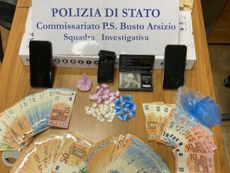 busto pusher arrestato