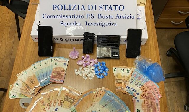busto pusher arrestato