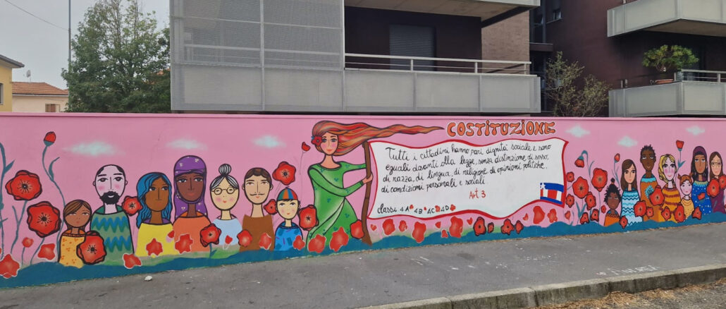 canegrate murale scuola costituzione