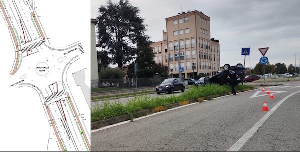 Gallarate rotonda incidenti rech