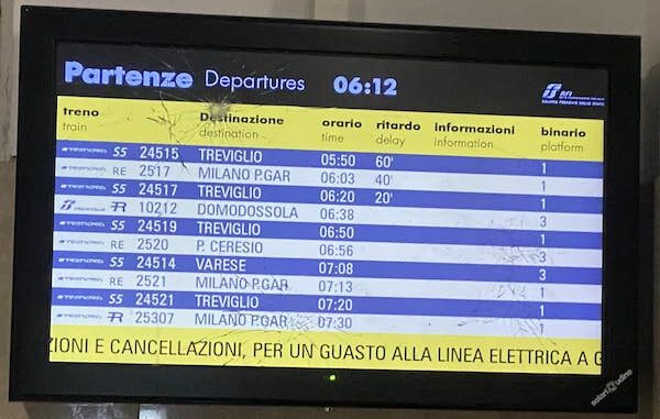 gallarate treni guasto ritardi