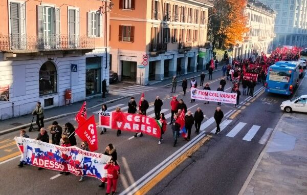 manovra sciopero sindacati varese