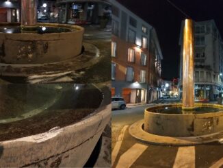 Gallarate fontana pomodoro danneggiata