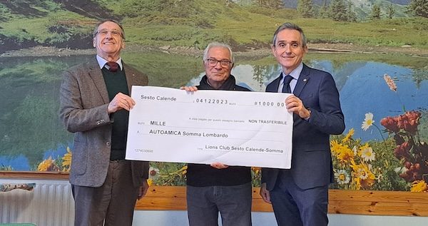Somma autoamica lions assegno