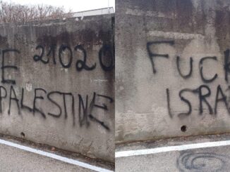 Mercallo scritte Israele insulti