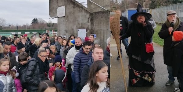 Gallarate befana stadio elicottero
