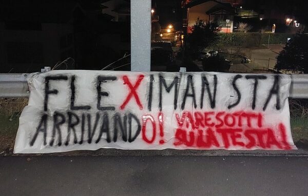 fleximan striscione autovelox buguggiate