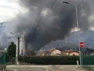 incendio cementificio caravate
