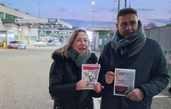 volantinaggio pd sanita frontalieri